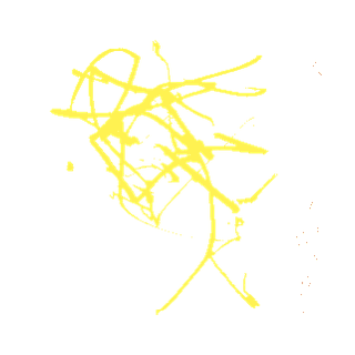 Child’s yellow scribble drawing for Yellow Room